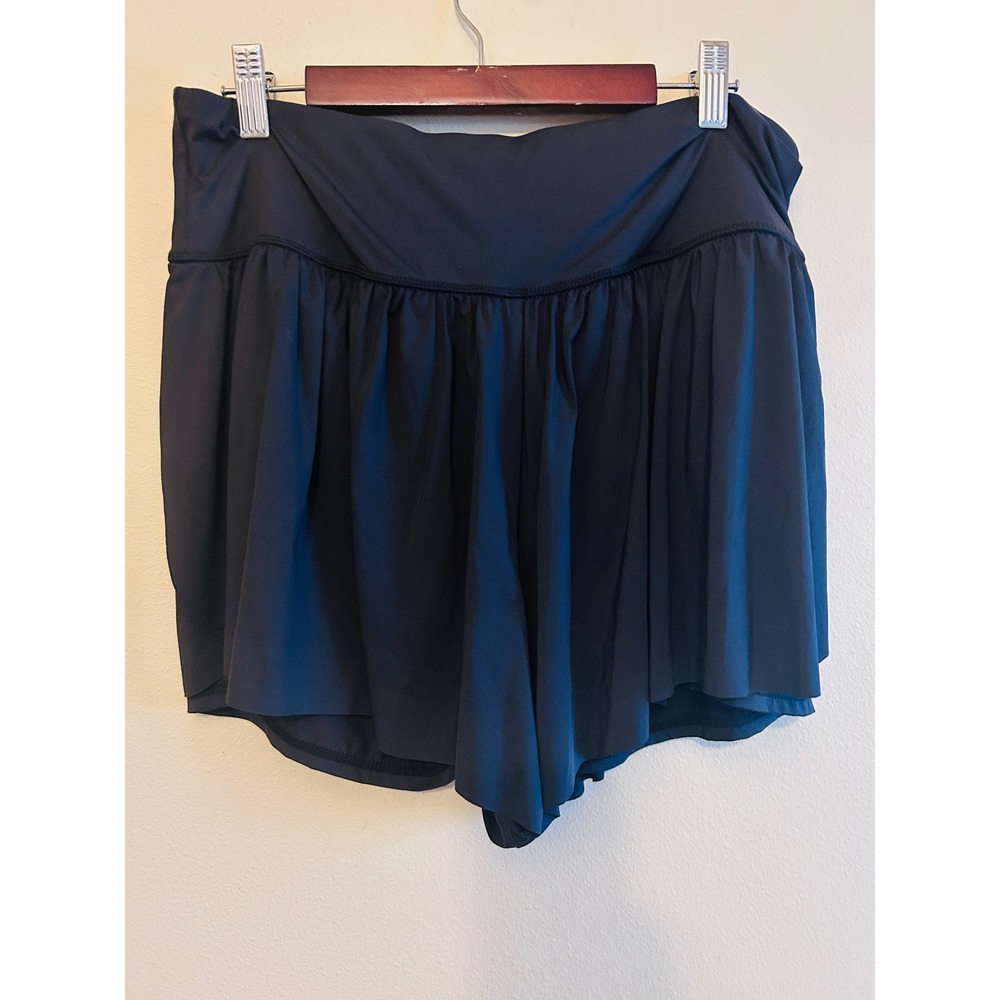 Soothfeel Athletic Skort Women XL Black Excellent Pleated Running Tennis Skirt